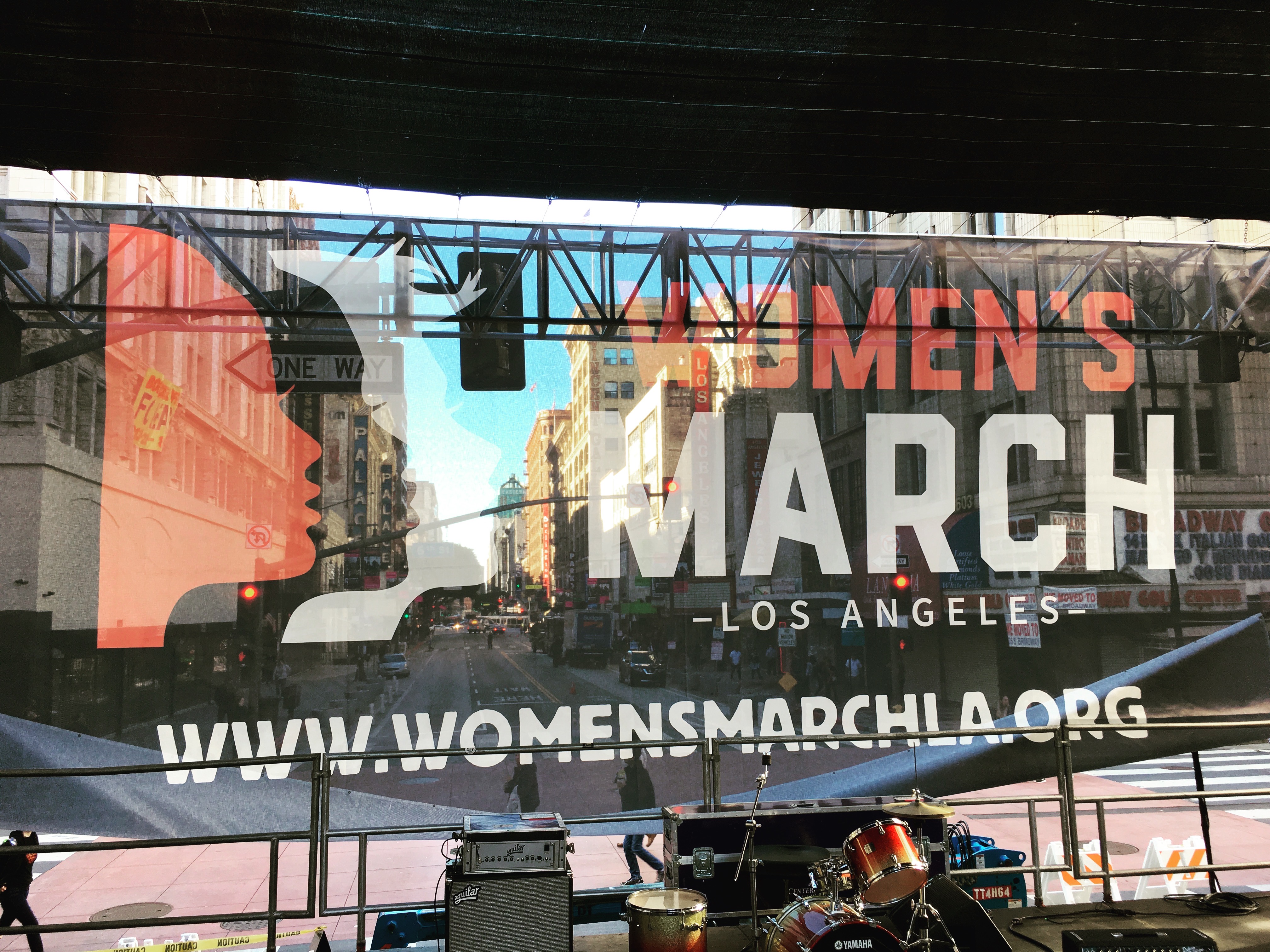 Women's March Los Angeles — stage backdrop