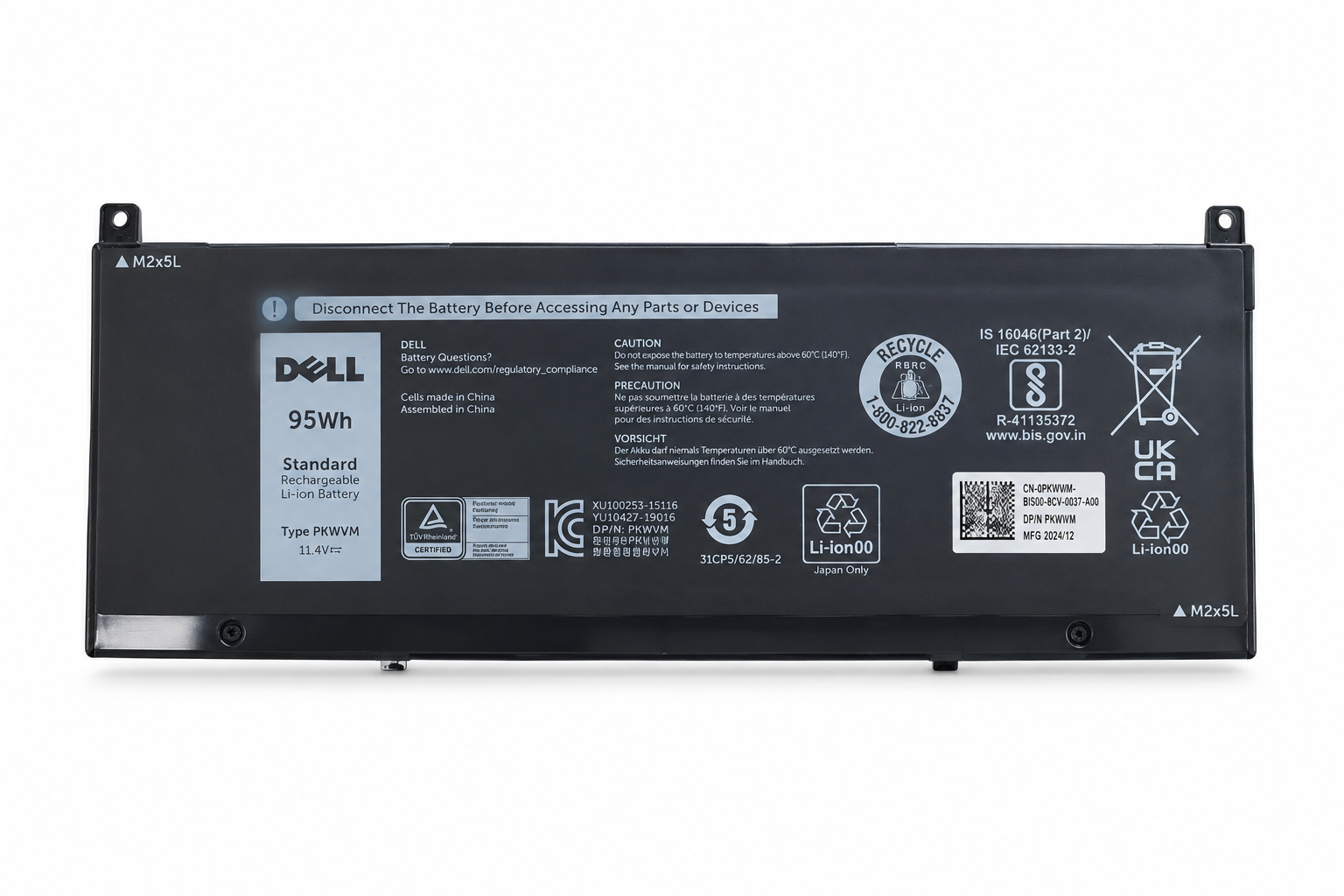  Dell Precision 7560 / 7550 / 7750 / 7760 – 95Wh Laptop Battery