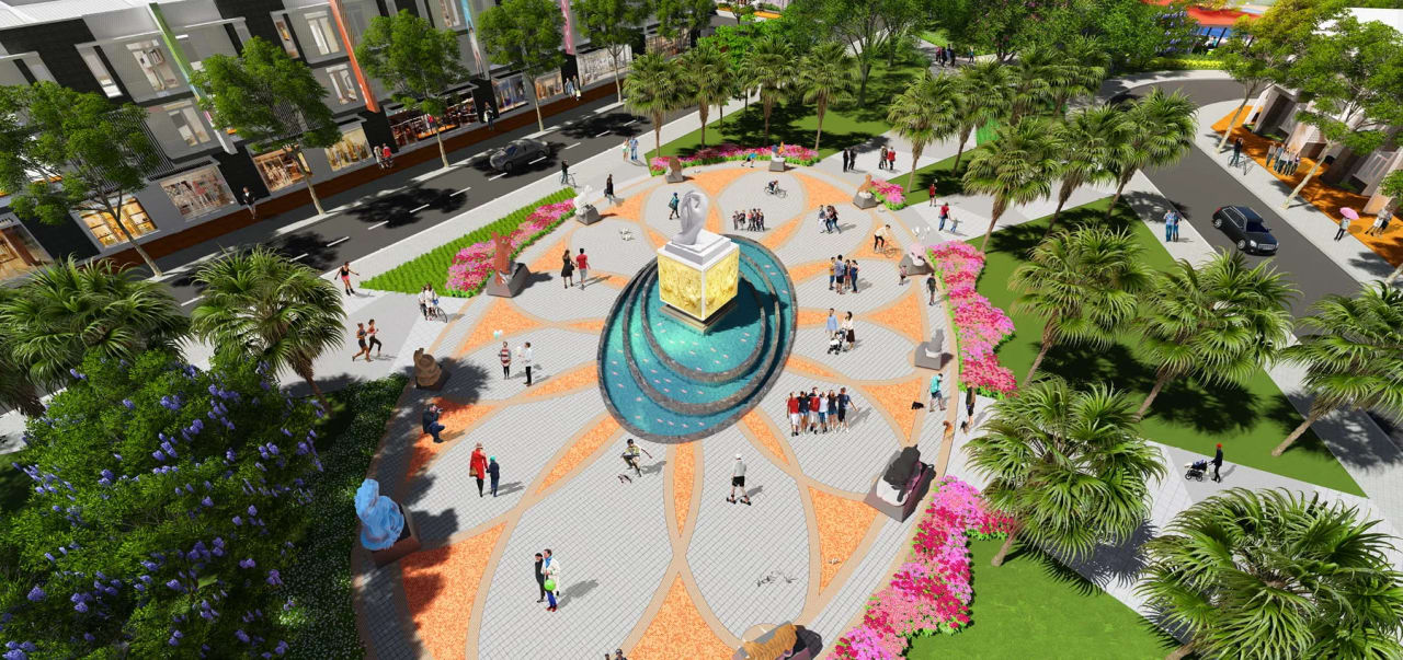 Hồ cảnh quan & Công viên trung tâm – Tiện ích nội khu Mega City 2 Nhơn Trạch