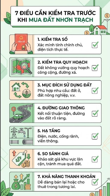Checklist 7 bước cần kiểm tra trước khi mua đất Nhơn Trạch