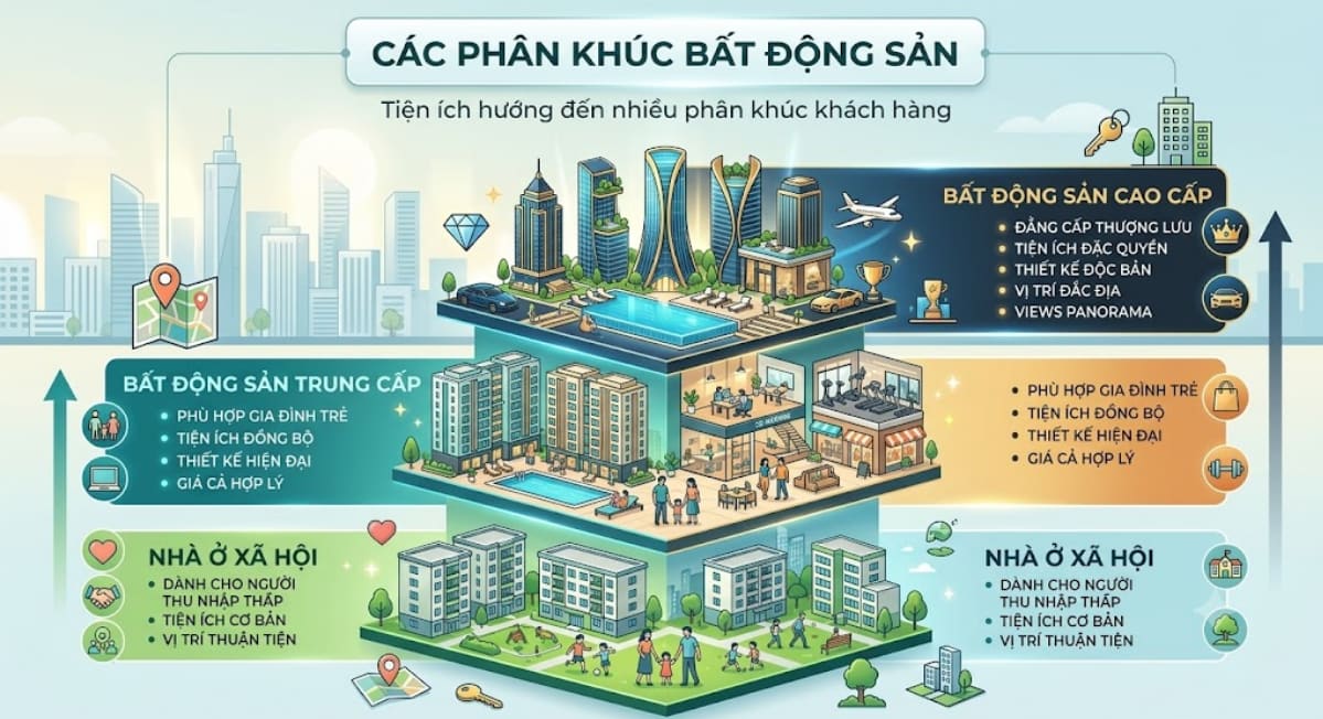 Các phân khúc bất động sản của Kim Oanh Group