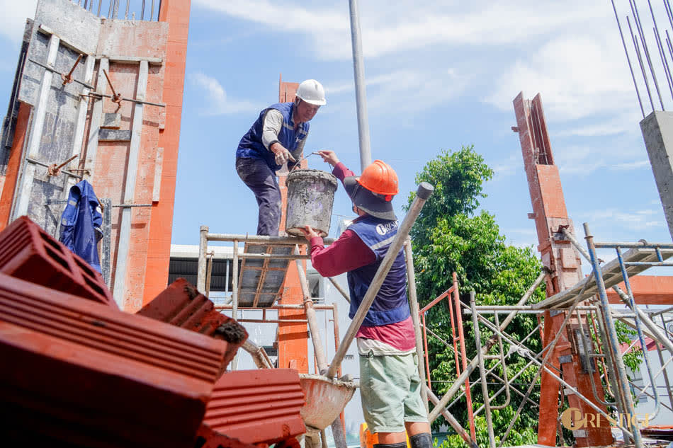 Thi công xây phần thô nhà phố tại khu đô thị Mega City 2 Nhơn Trạch Đồng Nai