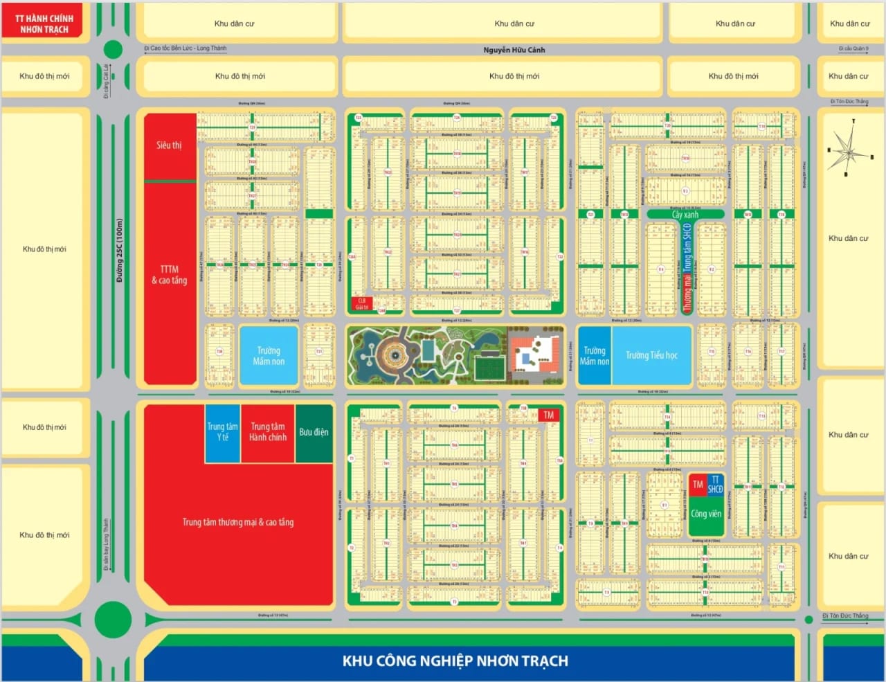 Mặt bằng tổng thể dự án Mega City 2 Nhơn Trạch