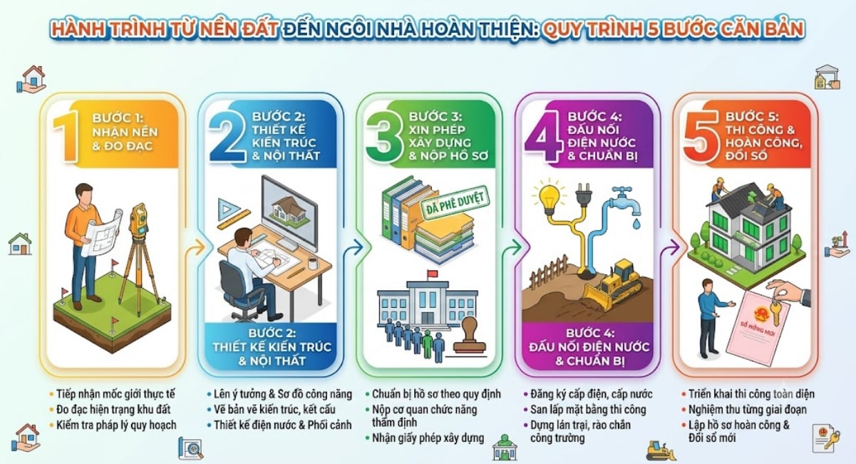 Quy trình các bước xin giấy phép xây dựng nhà ở tại dự án Mega City 2