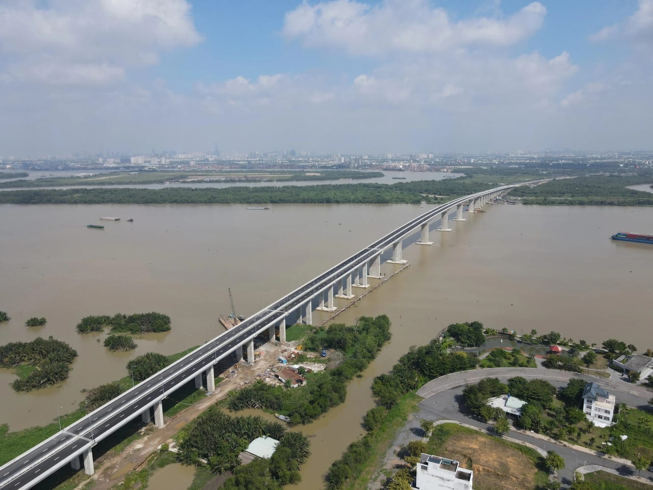 Cầu Nhơn Trạch thuộc dự án đường Vành đai 3 kết nối Đồng Nai với Thành phố Hồ Chí Minh