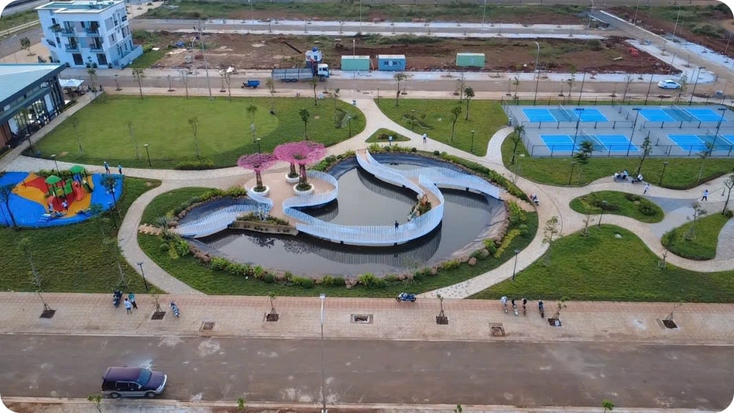 Hình ảnh thực tế hạ tầng The Link City Dầu Giây