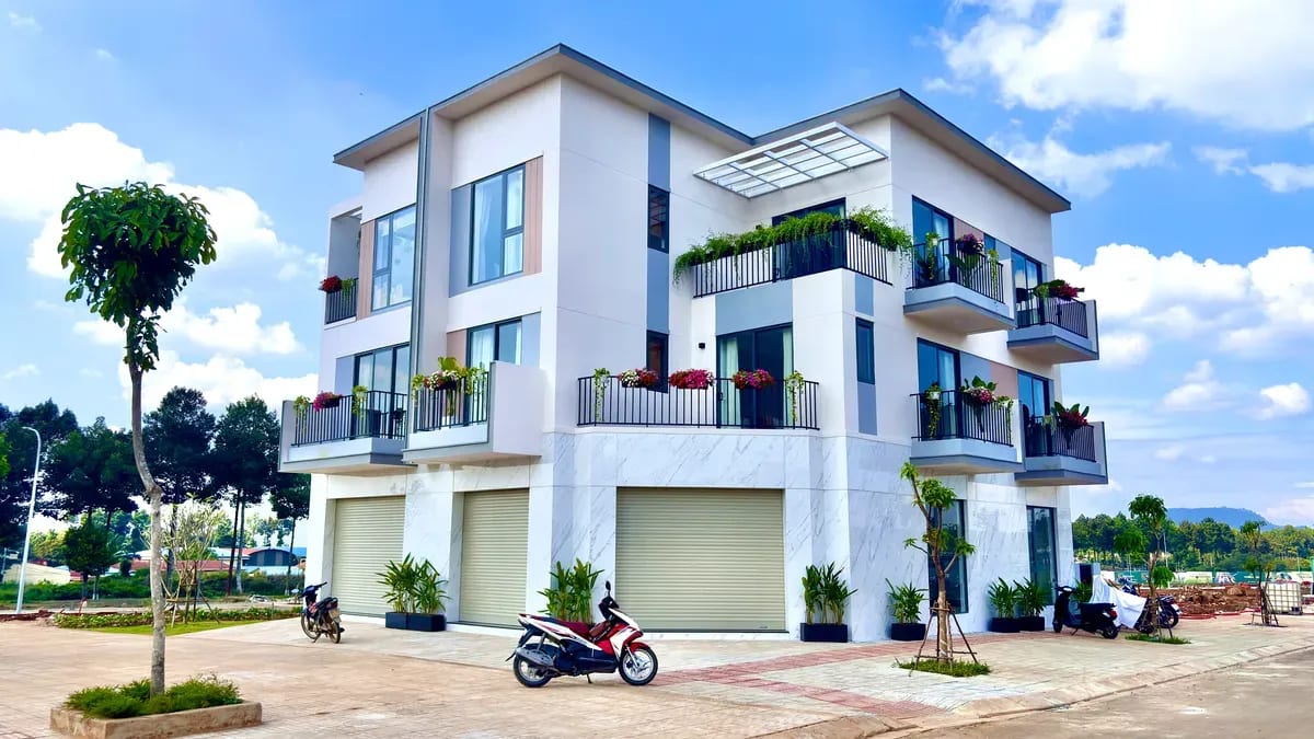 Phối cảnh 3D căn góc shophouse 2 mặt tiền đắc địa tại dự án The Link City Dầu Giây