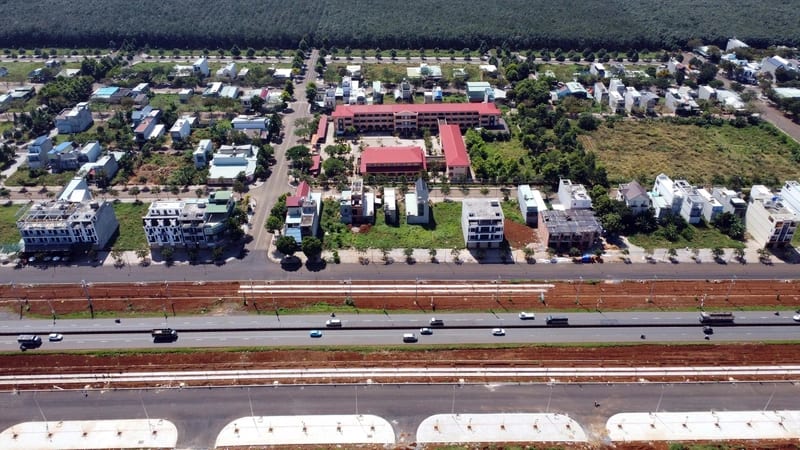 Hạ tầng thực tế đường nội khu trải nhựa hoàn thiện 100 phần trăm tại The Link City Dầu Giây