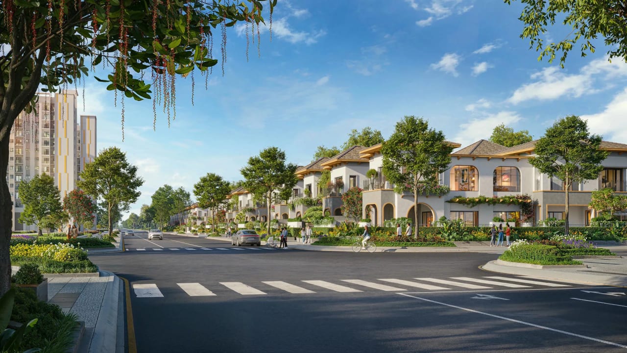 Nhà phố liên kế biệt thự đã hoàn thiện trong khu The Link City Dầu Giây
