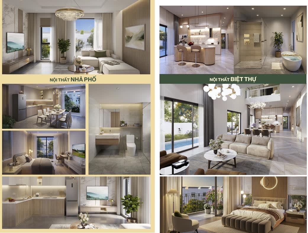 Không gian nội thất phòng khách nhà phố liên kế The Link City Dầu Giây