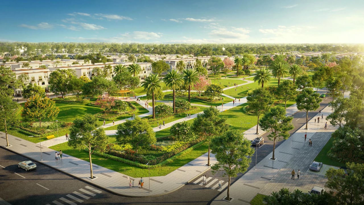 Khu biệt thự trong tổng thể quy hoạch khu đô thị The Link City Dầu Giây