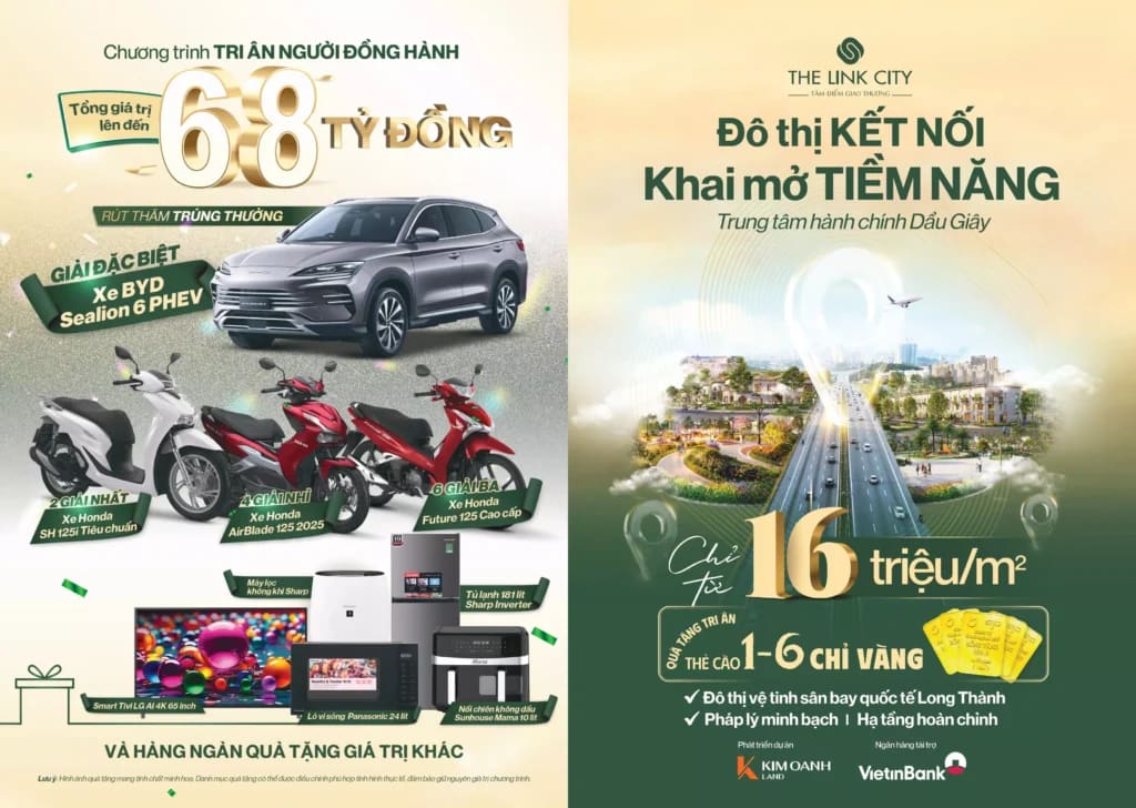 Bảng giá chiết khấu chính sách bán hàng The Link City Dầu Giây 2026
