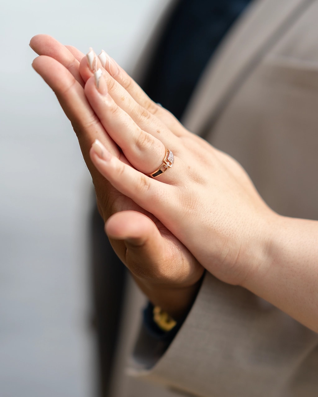 Sydney proposal photographer — engagement ring detail rose gold