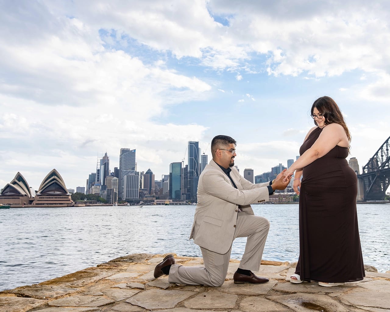 Sydney proposal photographer — Harbour Bridge Opera House skyline ring