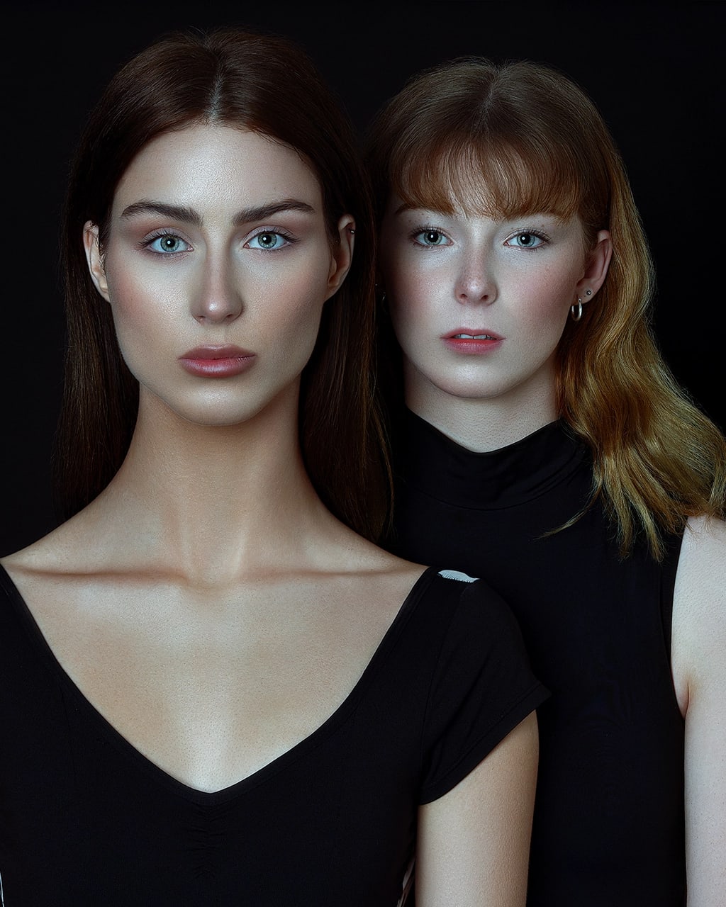 Sydney portrait photographer — studio double portrait editorial dark by Shekhar Jay Photography