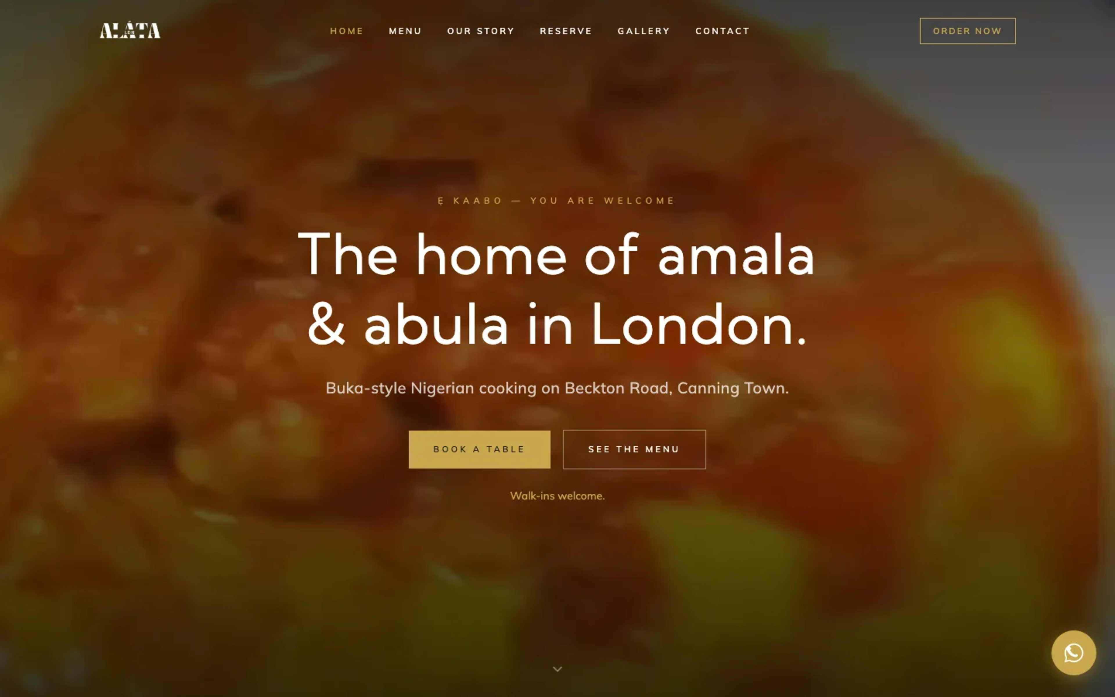 Alata London — homepage at desktop