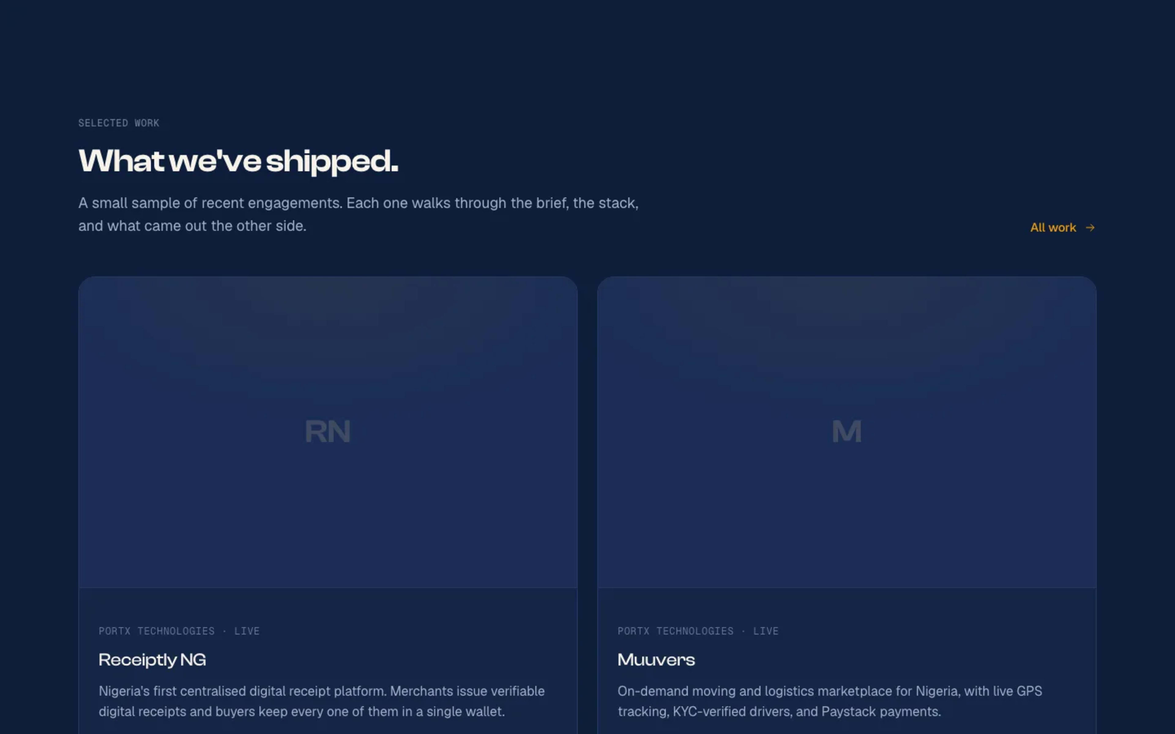 Leyecodes Agency Website — product section