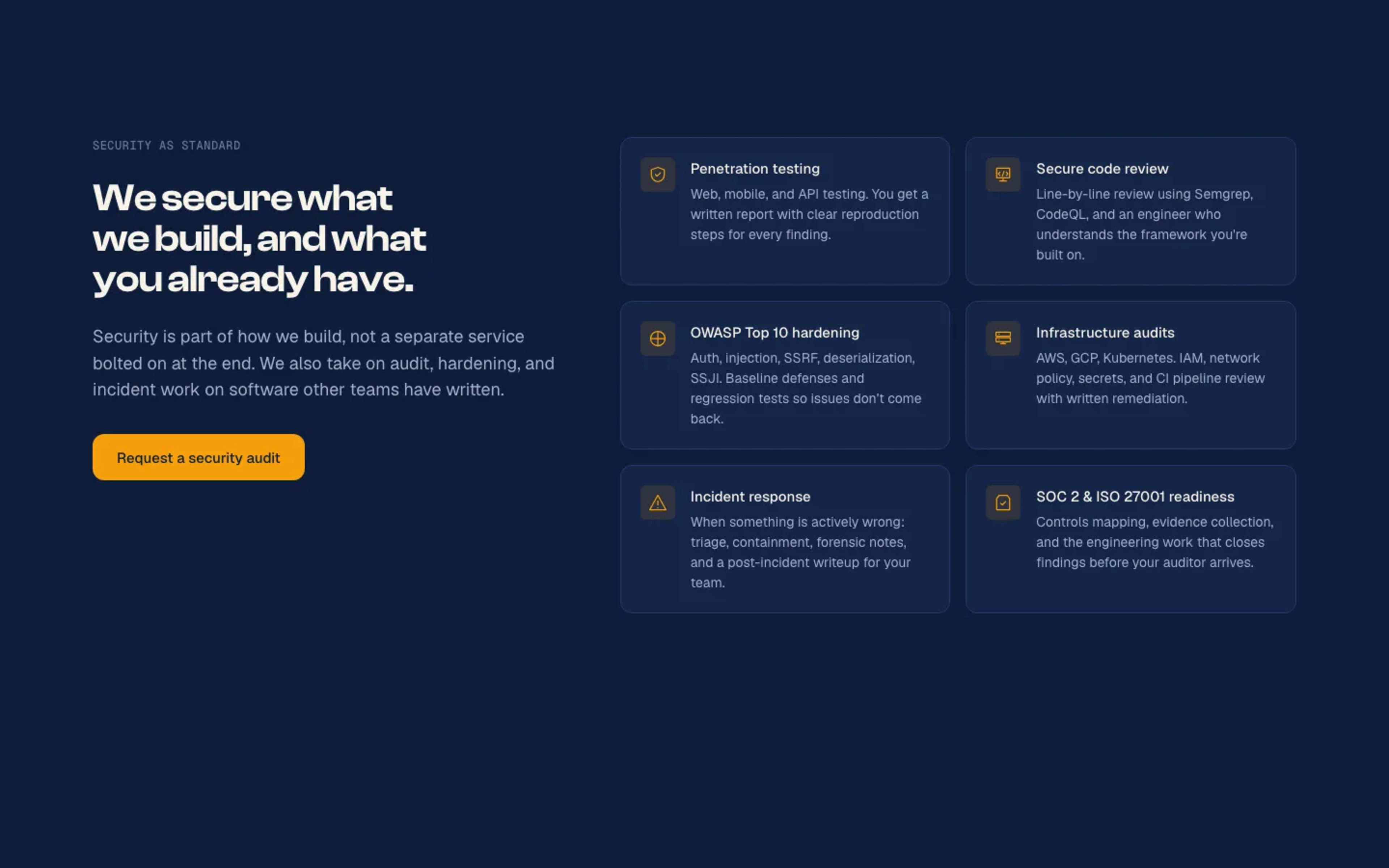 Leyecodes Agency Website — product section
