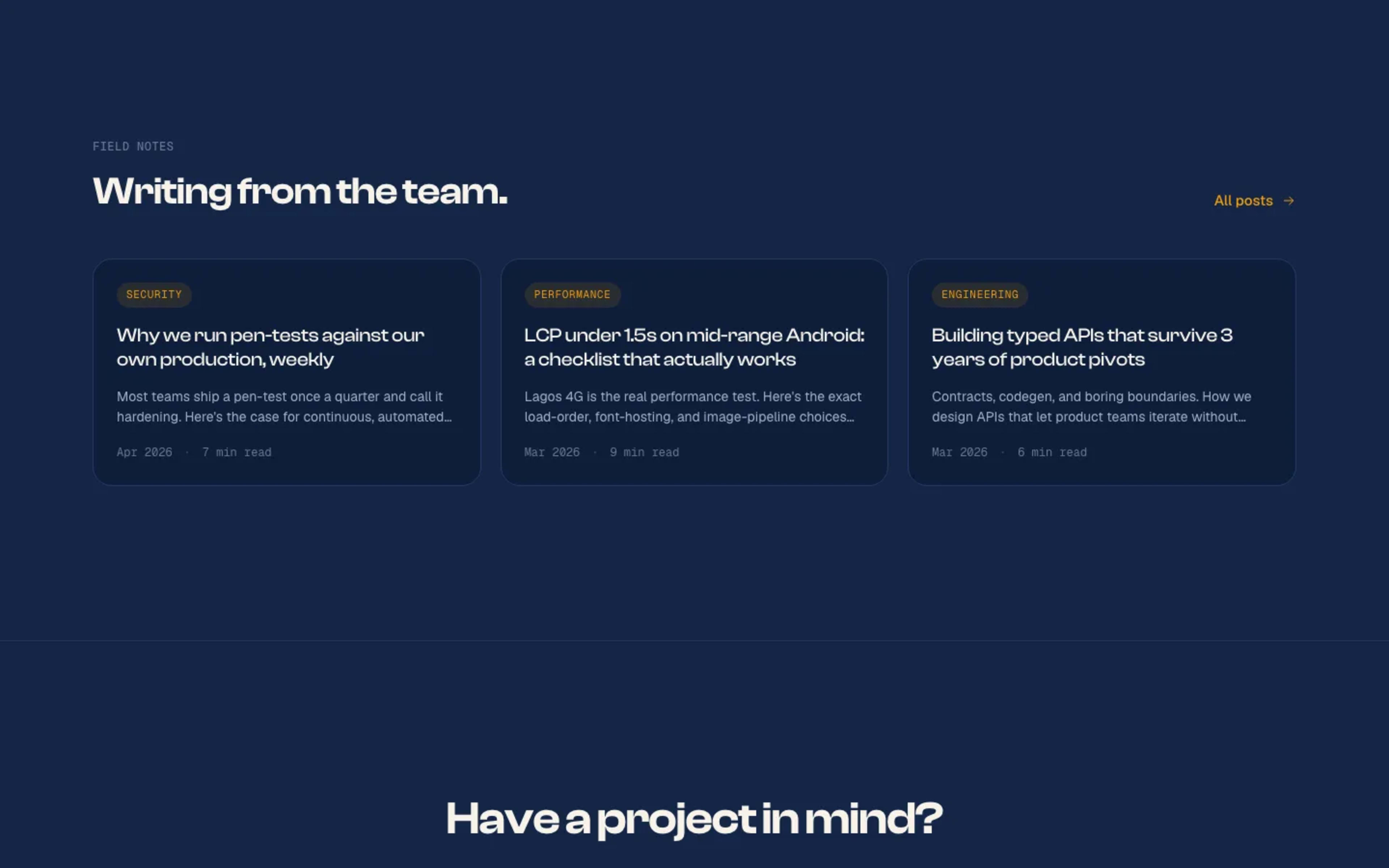 Leyecodes Agency Website — product section