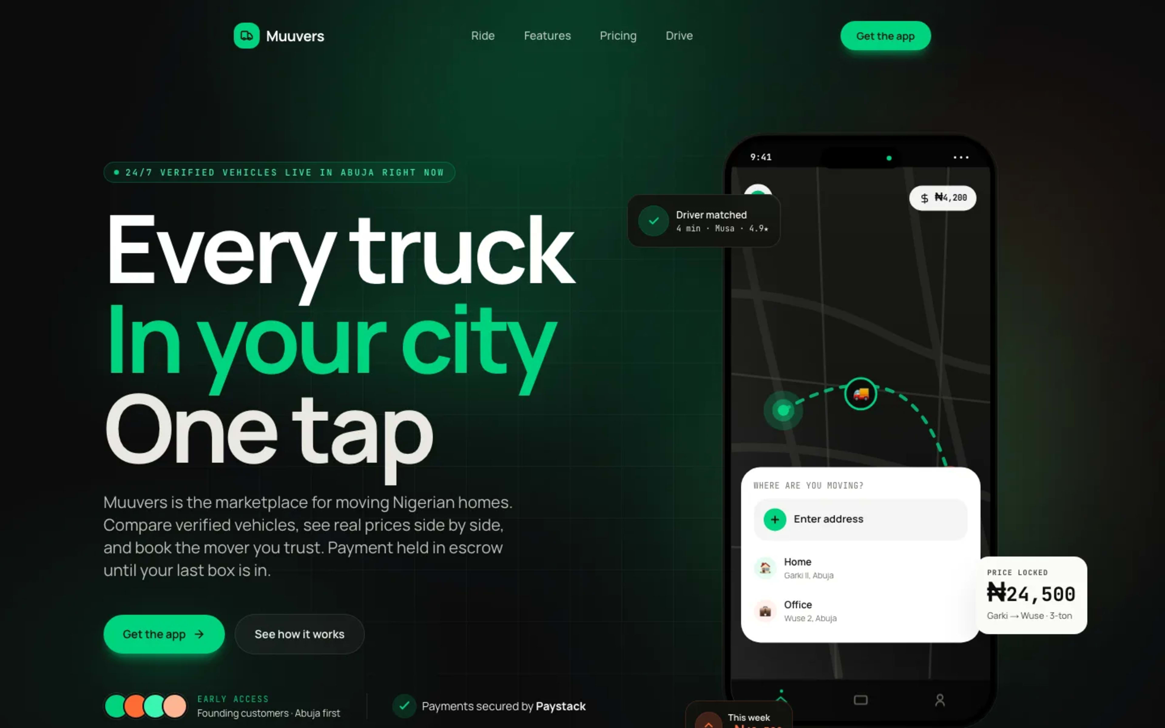 Muuvers — homepage at desktop