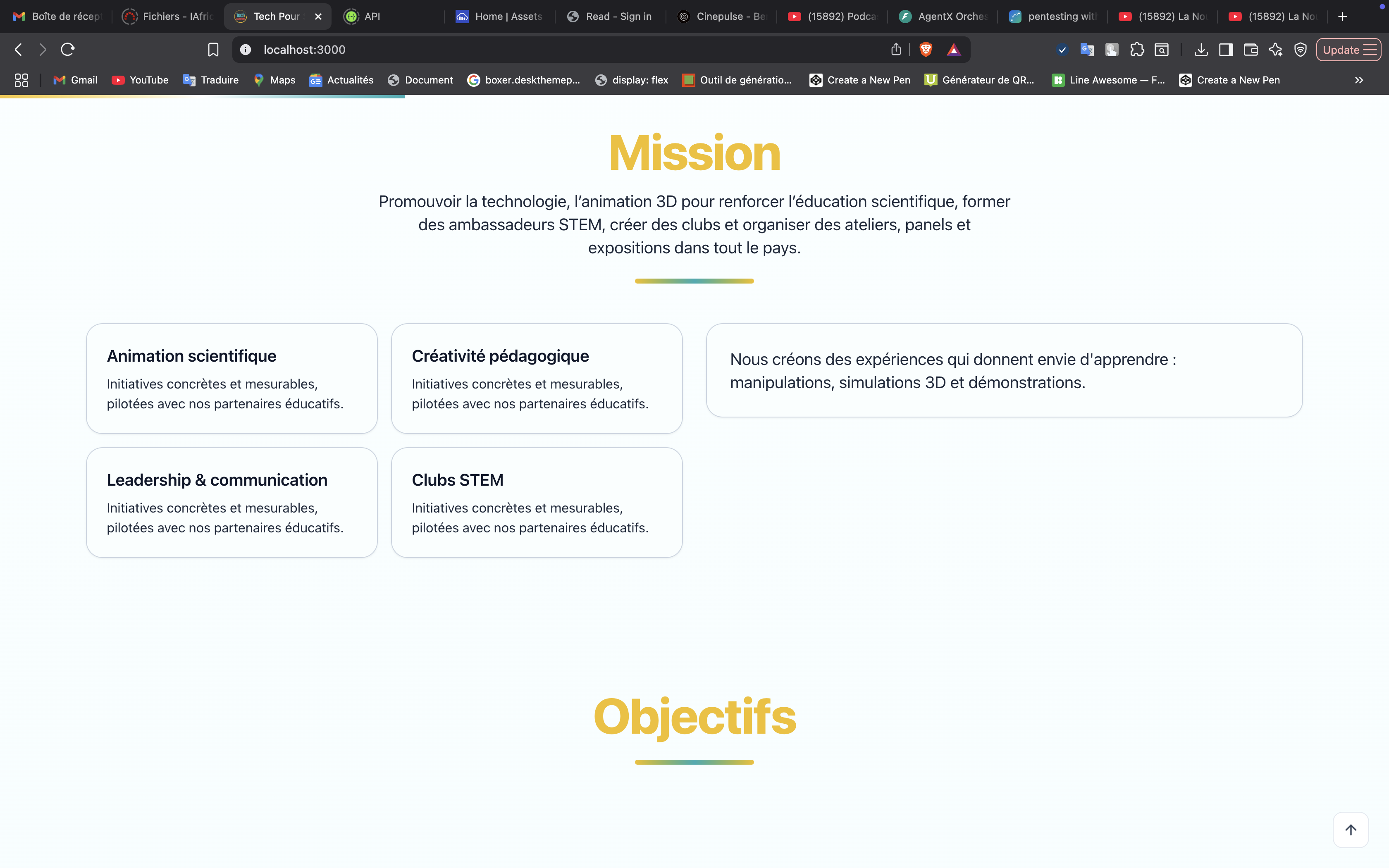 Projet Éducatif - Plateforme Tech Pour Science 4