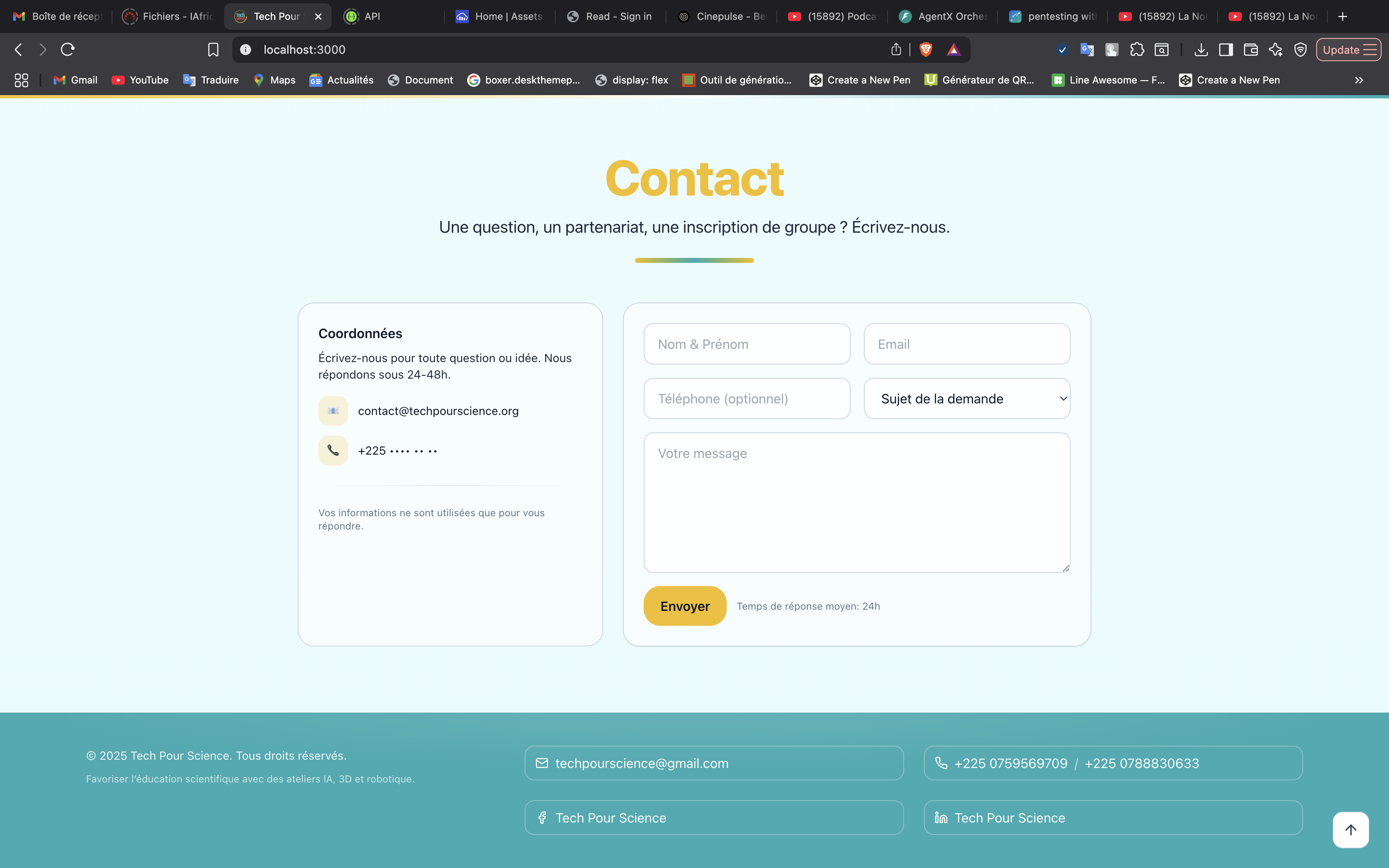 Projet Éducatif - Plateforme Tech Pour Science 5