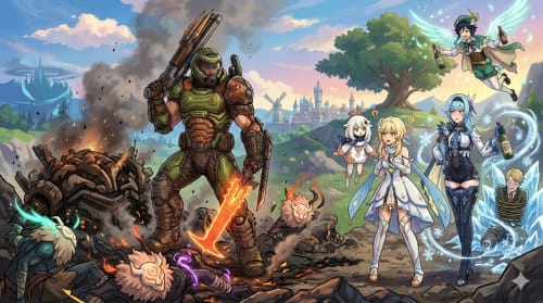 Mang Hệ Thống Doom Slayer Trùng Sinh Teyvat, Ta Đấm Bay Cả Giáo Đoàn Vực Sâu