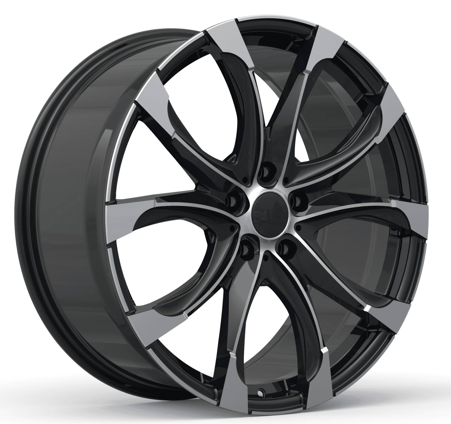 Кованый диск R21×9.5 5×112–150 черно-серебристый