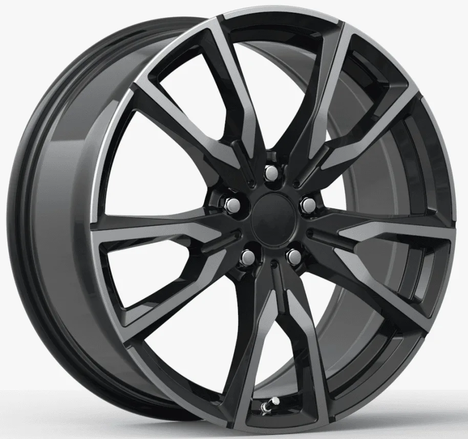 Кованый диск R22×9.5 5×112 черно-серый спицевой