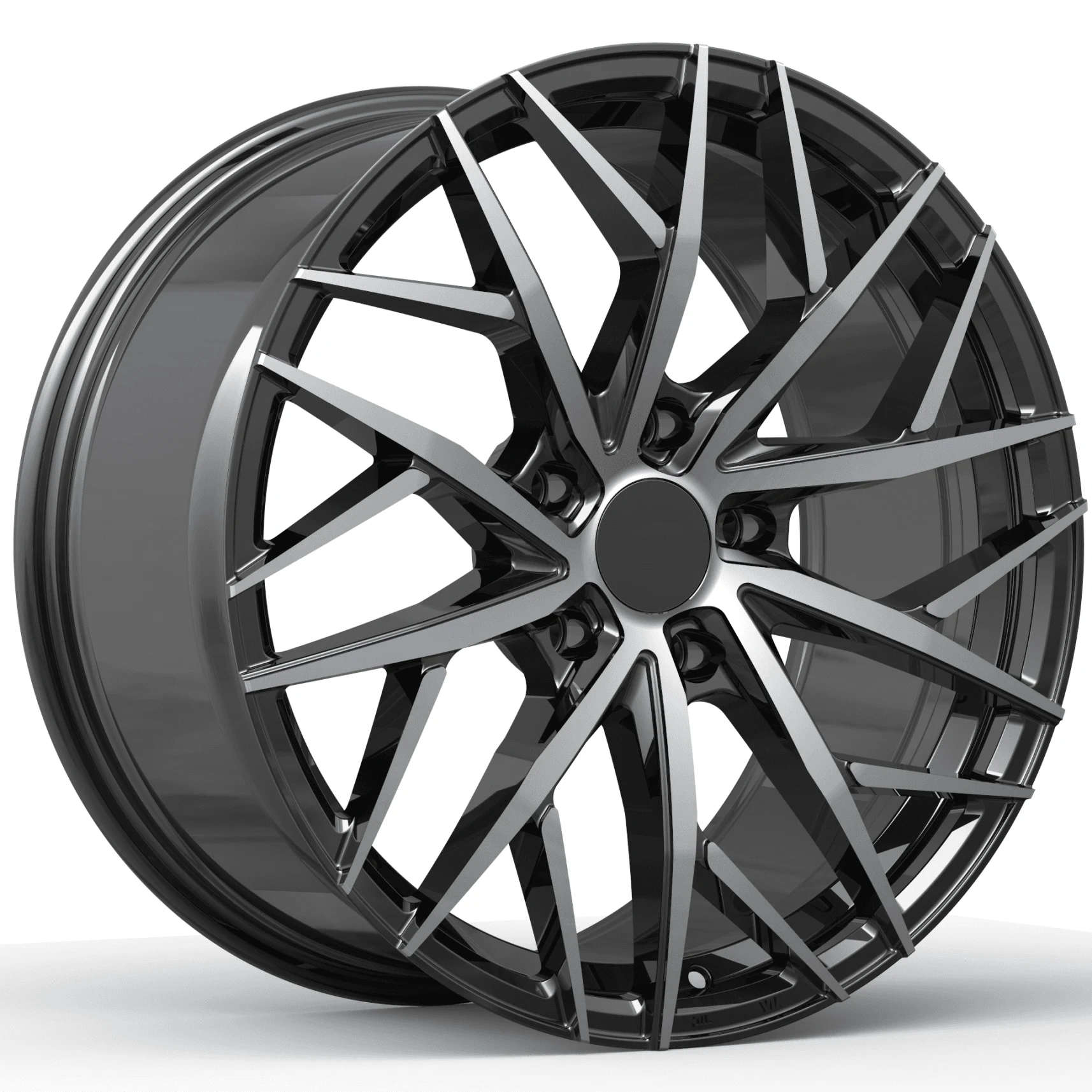 Кованый диск R19×8.5 5×100–130, черный V-образный