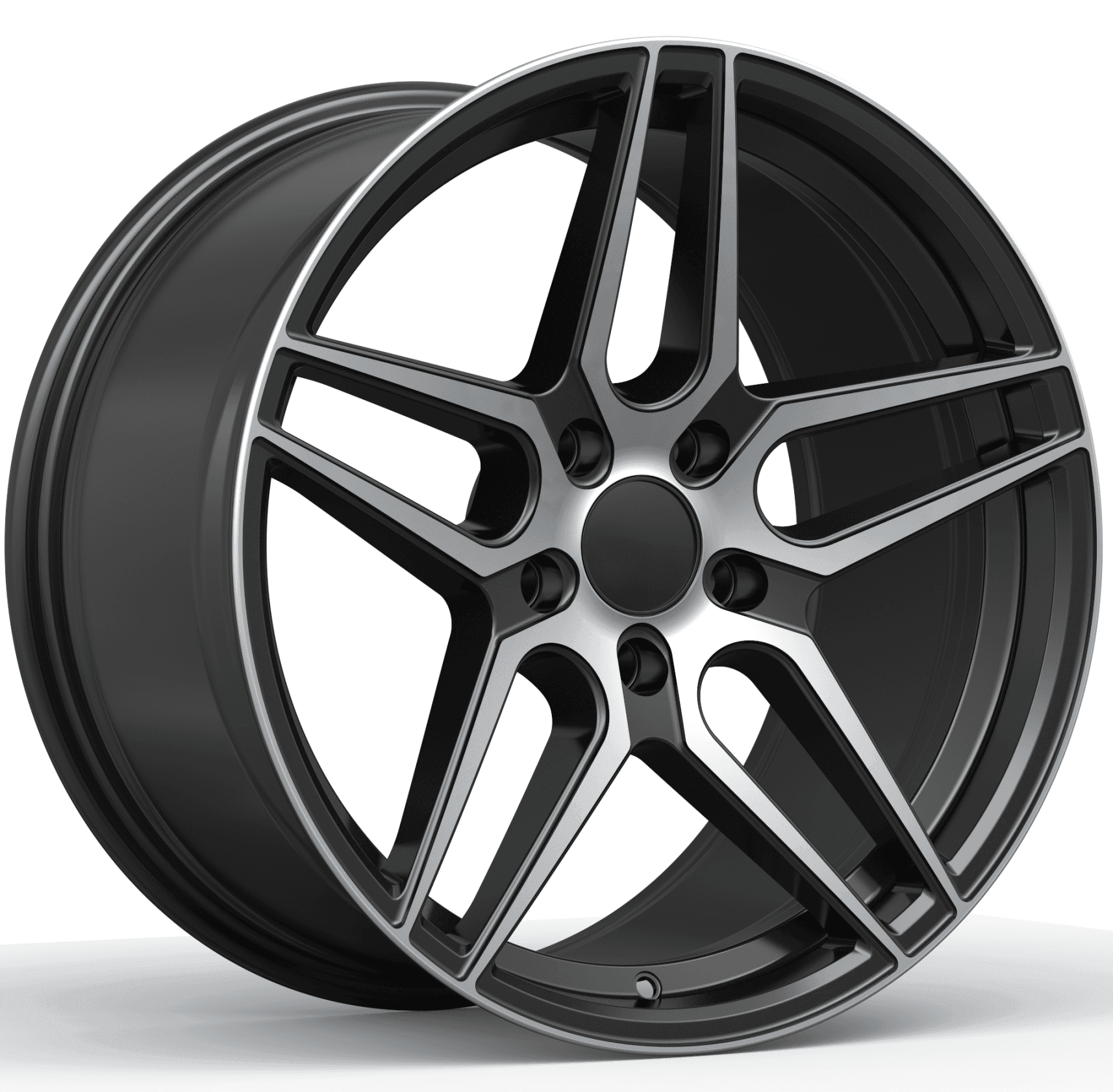 Кованый диск R18×9.5 5×100–120, двухцветный десятиспицевой