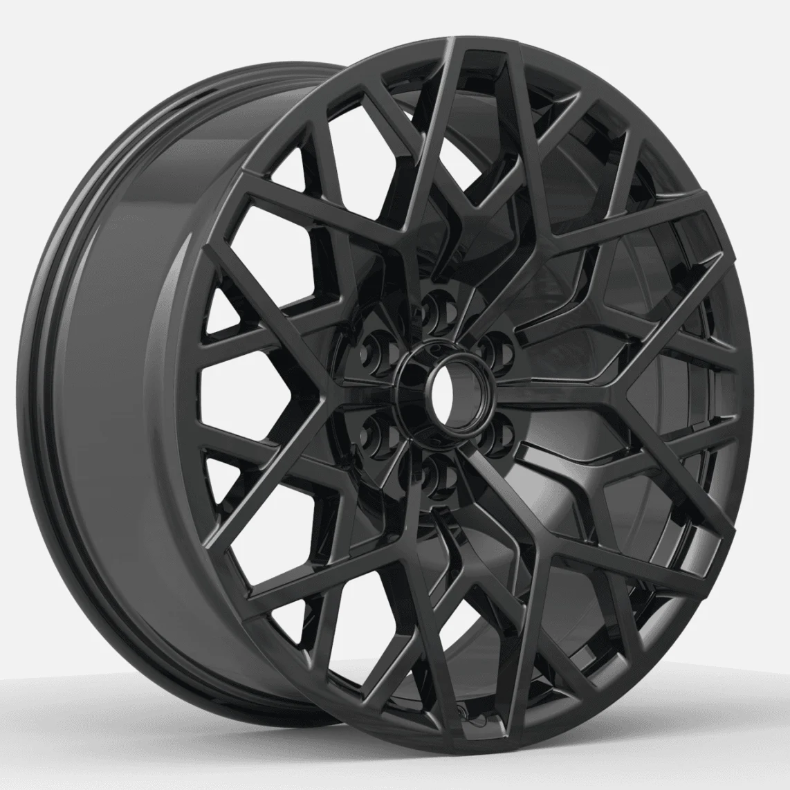 Кованый диск R22×9.5 6×135–139.7, черный сетчатый