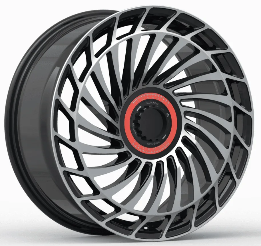 Кованый диск R20×10 5/10×100–130/100–120, двухцветный турбинный