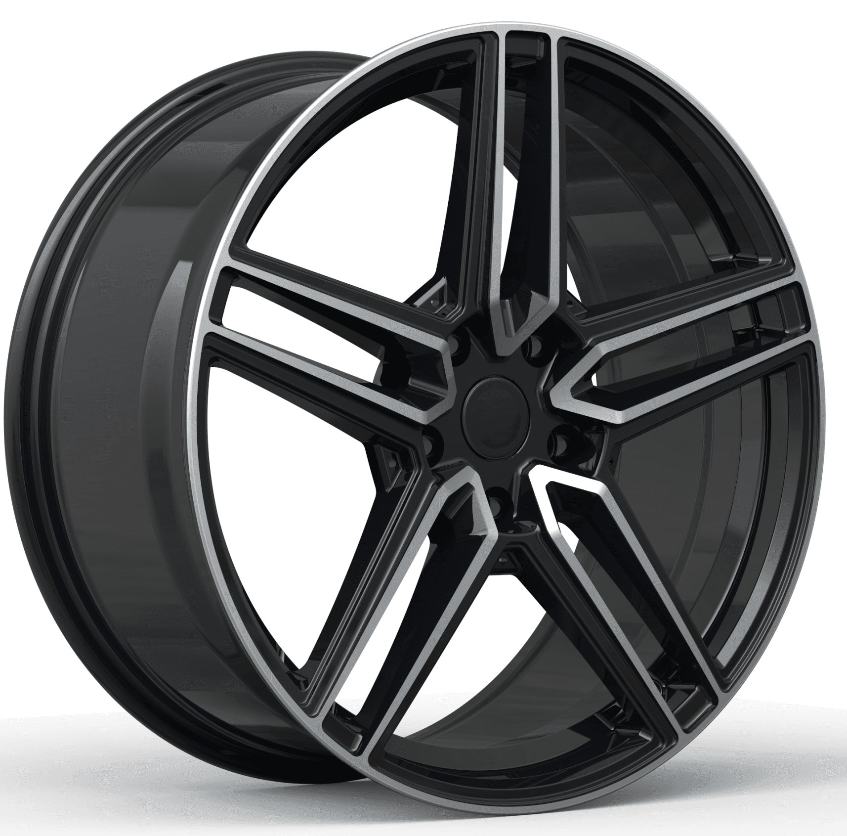 Кованый диск R19×8.5 5×100–120, двухцветный V-образный
