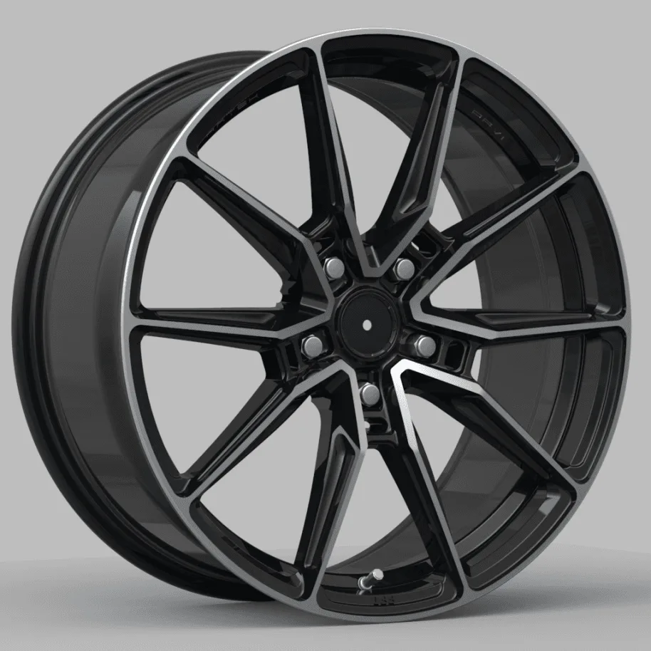 Кованый диск R20×11 5×108–130, двухцветный Y-образный