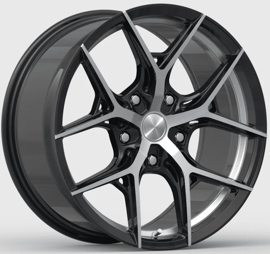 Кованый диск R20×9.5 5×112–150, двухцветный Y-образный