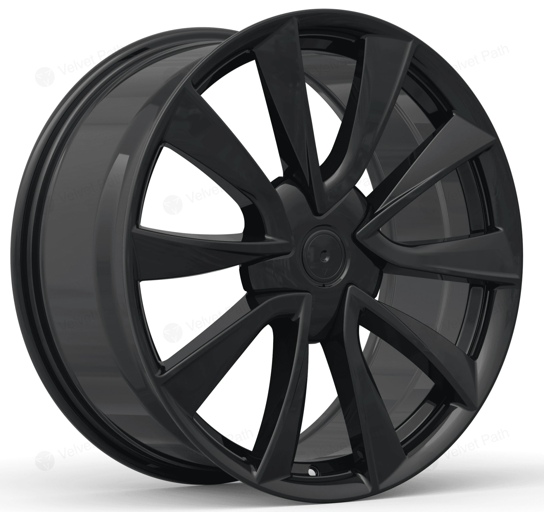 Кованый диск R19×8.5 5×114.3–120, черный аэродинамический