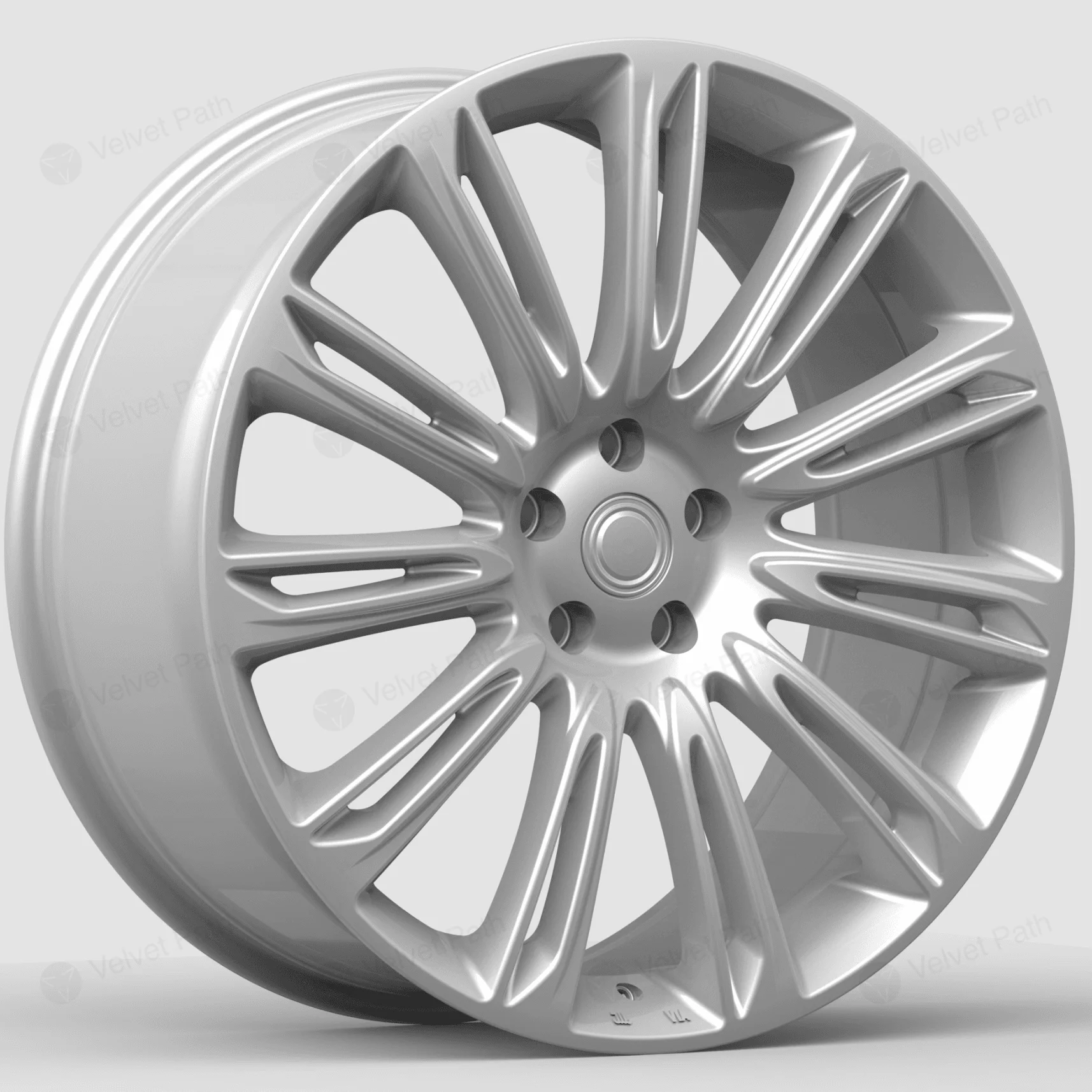 Кованый диск R22x9.5 5x112–120, нагрузка 925 кг, серебристый