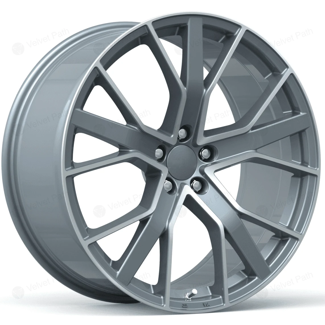 Кованый диск R19x8.5 5x108–114.3, нагрузка 750 кг, серый металлик