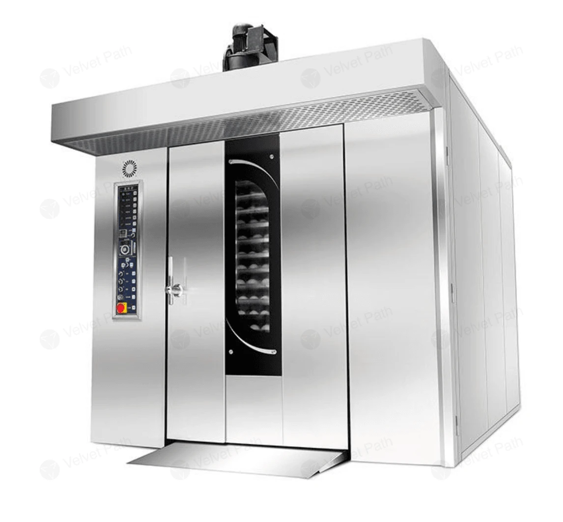 Электрическая ротационная печь на 64 противня с пароувлажнением