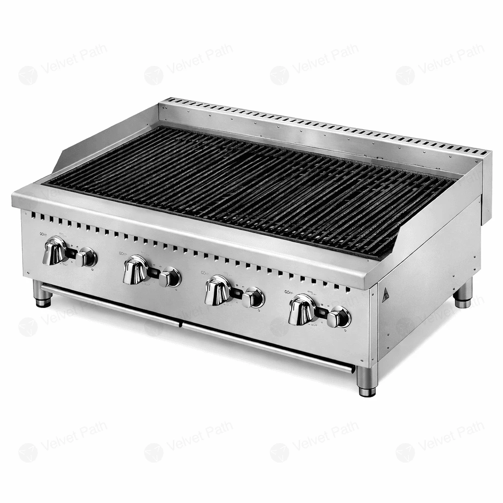 Настольный газовый гриль-чарбройлер радиантный 48″, 4 горелки