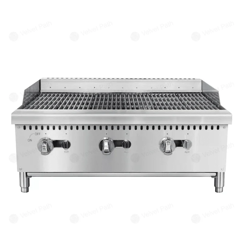 Настольный газовый гриль-чарбройлер 36″ радиантный, 3 горелки