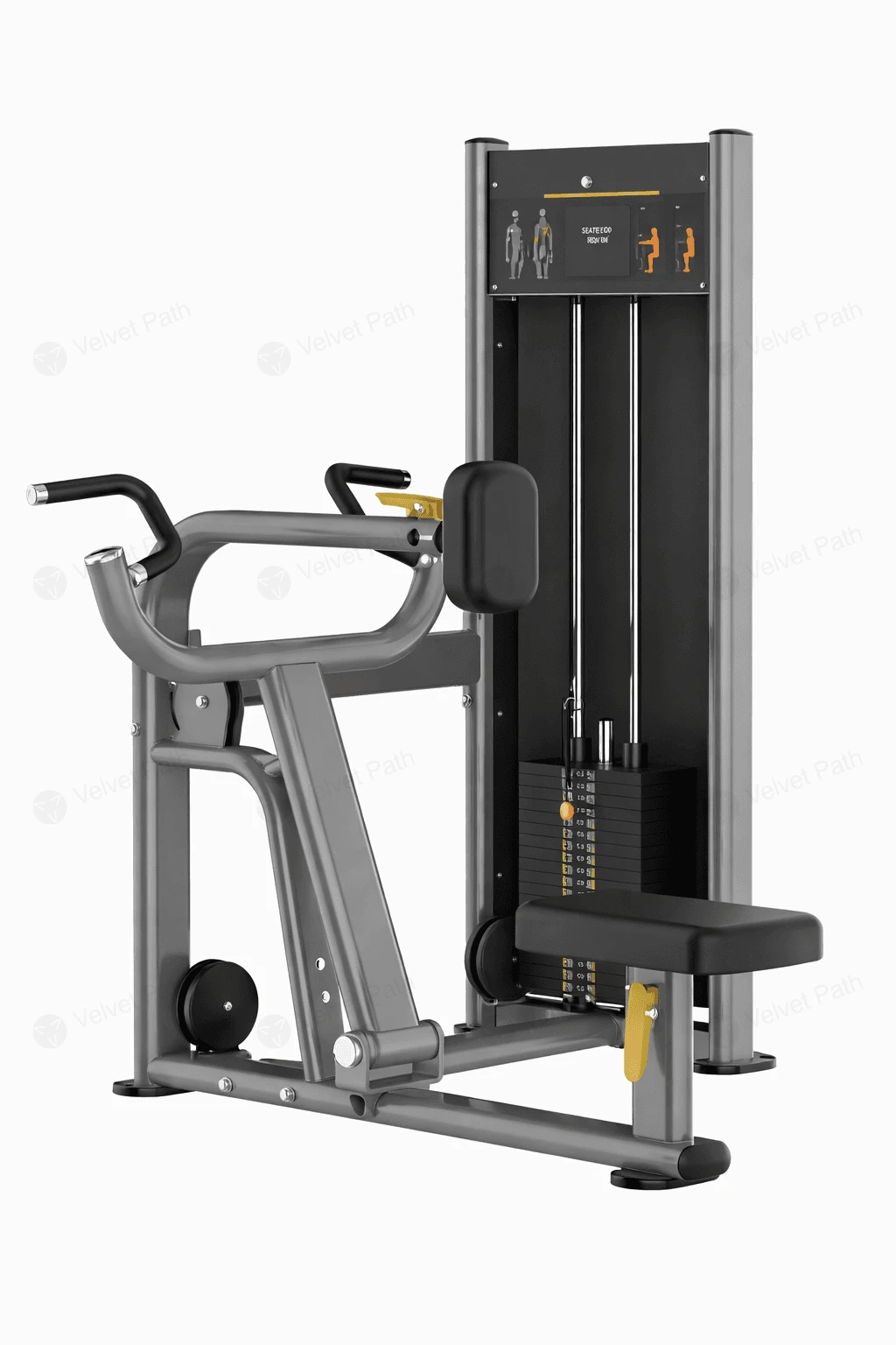 Тренажер тяга к груди сидя профессиональный с весовым стеком 100 кг