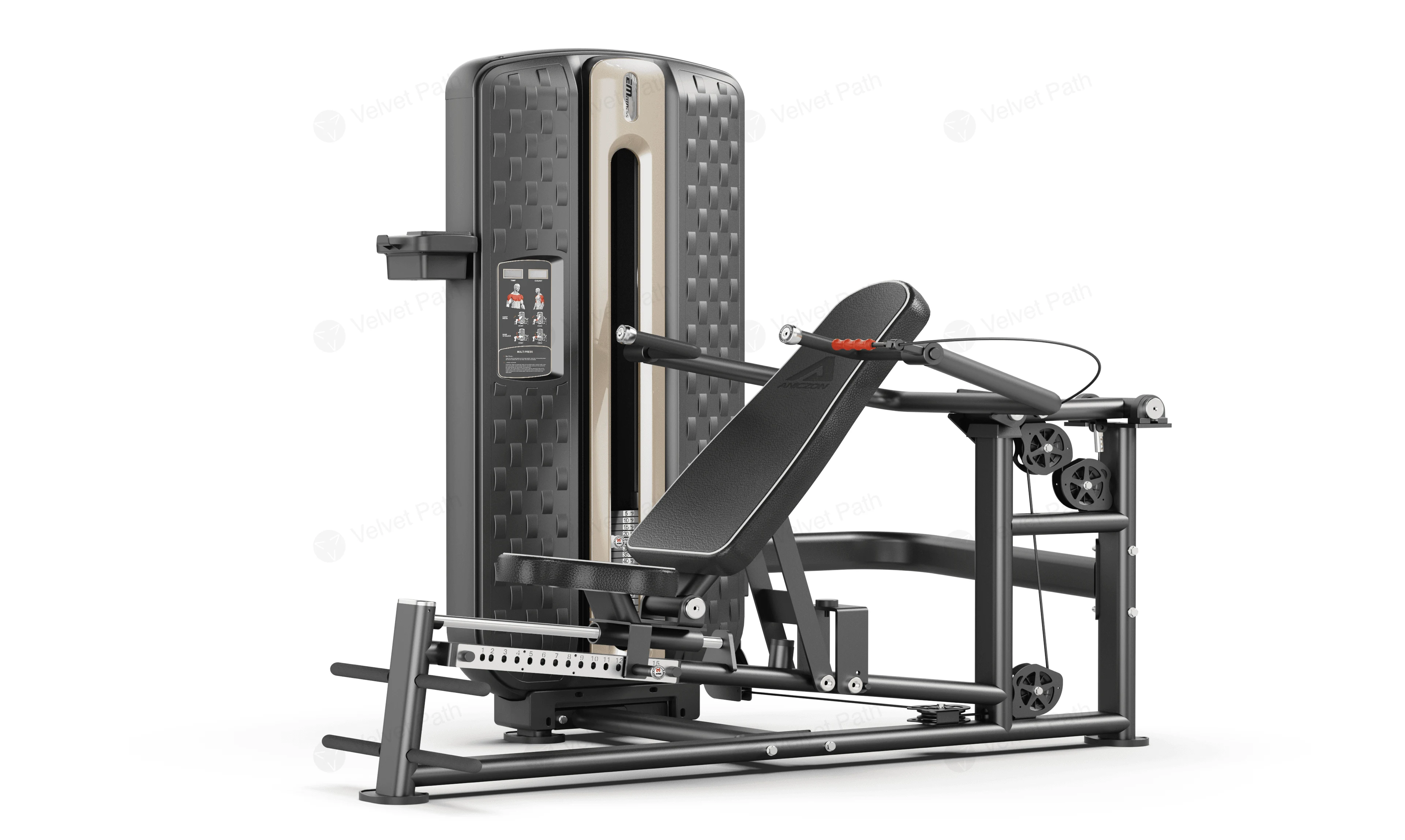 Тренажёр жим от груди и подъём плеч сидя F3085