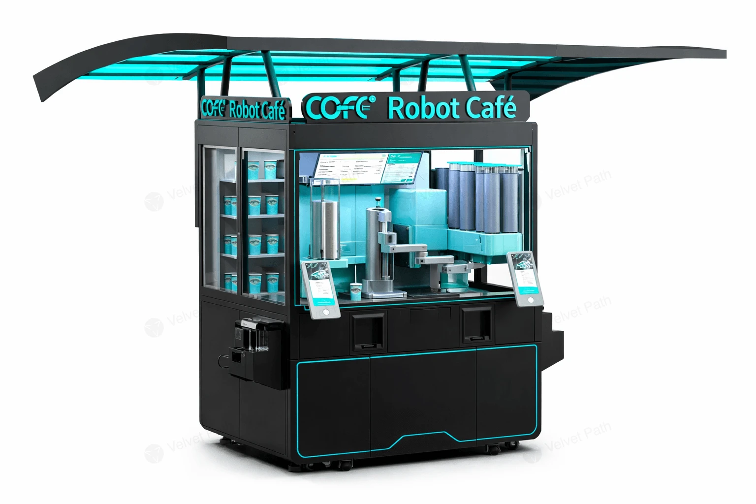 Роботизированный кофейный киоск COFE+ для уличной установки