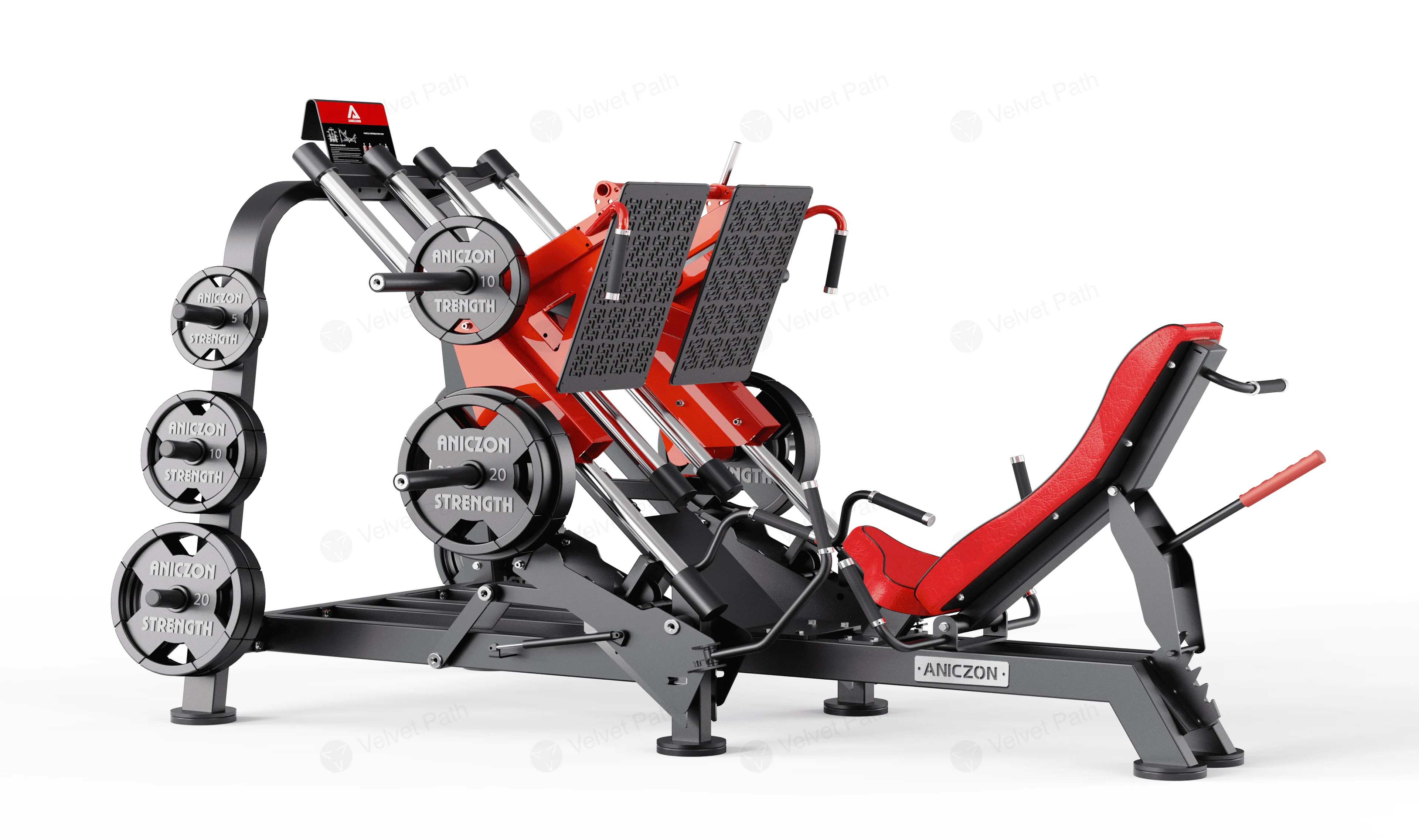 Тренажёр жим ногами 45° с раздельным движением F5037