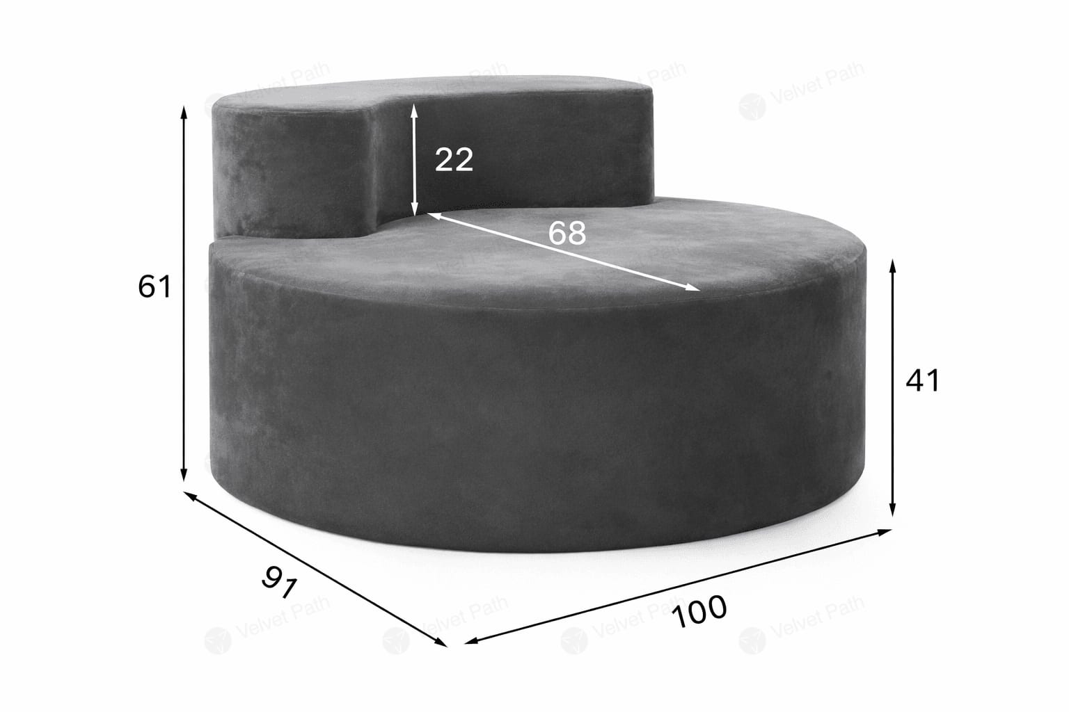 Круглый модульный пуф LYT-1805