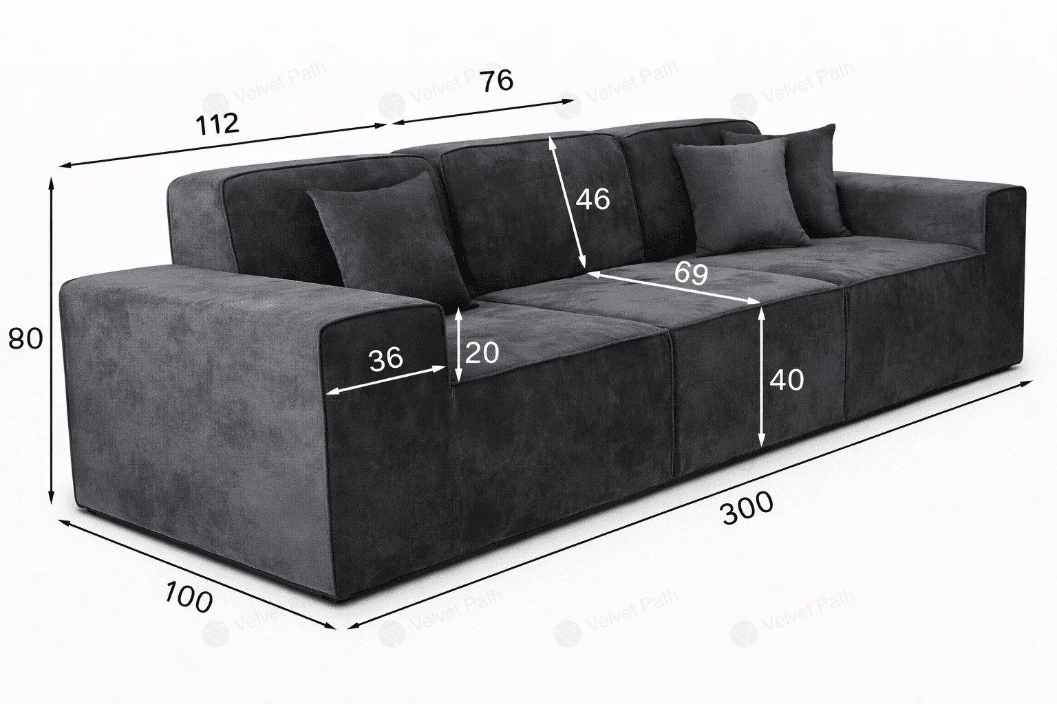 Двухместный диван LYT-1805 Rain 224*100*80 см