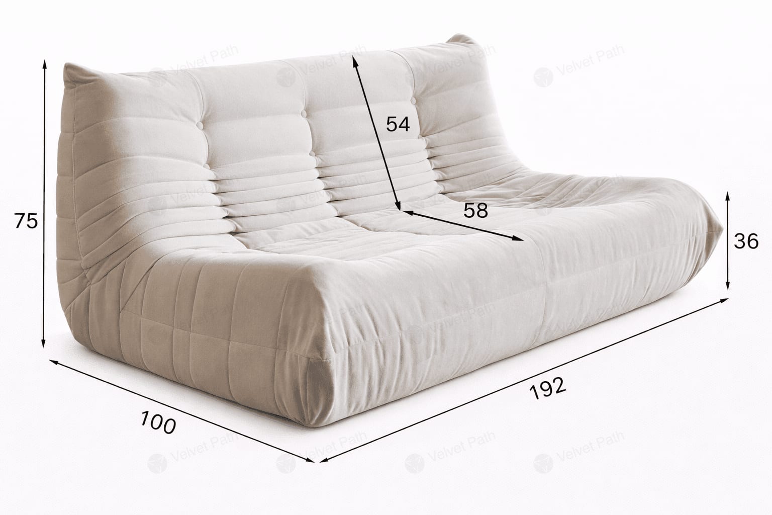 Диван трёхместный Rain ZX-188 Spring Equinox 101