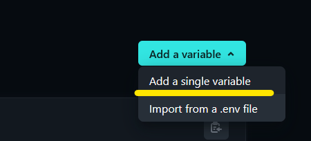 Add Environment Variable